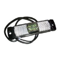 Pozička bílá LED s kabelem 130x30 střed