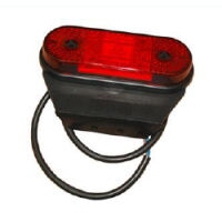 Pozička červená LED ovál s drž+kabel 121x46