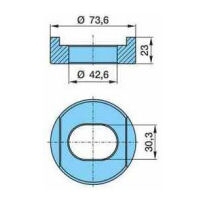 Položka pera BPW navařovací ovál. 30/73mm