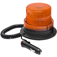 Maják oranžový s duálním uchycením na pevno i na magnet, 40xLED, 9W, 94x129mm