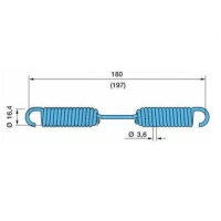 pružina brzd. čelistí 180x3,6x2  NH/NR SN30