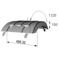 RVI - blatník zad.kola, horní část L/P (695x1128 výška 186mm)
