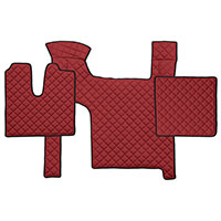 Koberec MAN TGX (07-17) manuál, 2 šuplíky - koženka, na celou podlahu, červený