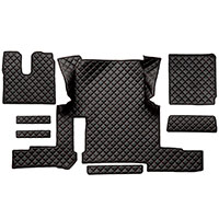 Koberec MAN TGX (18-...) automat, 1 šuplík - koženka, na celou podlahu, černo-červený