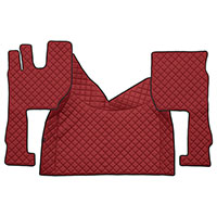 Koberec VOLVO FH IV (13-...) automat - koženka, na celou podlahu, červený