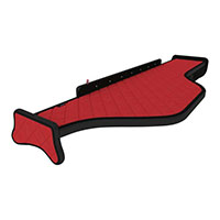Polička DAF XF 105 (06-13) - koženka, led, se šuplíkem, červená
