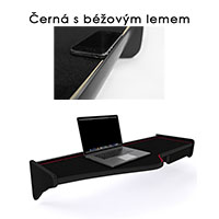 Polička SCANIA R (05-10) - se šuplíkem, černá s béžovým lemem