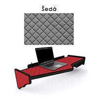 Polička SCANIA R (11-16) - koženka, led, se šuplíkem, šedá