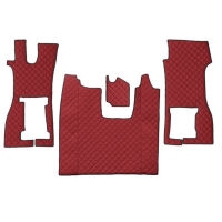 Koberce kožené SCANIA R/S2016- červené,sklop.spolujezdec