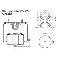 Měch pérování kompletní přední Volvo FH 12