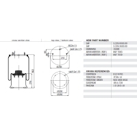 Měch pérování kompletní, kovový zvon SAF 2926V