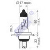 žárovka 24V H4 75/70w P43