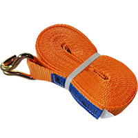 Upínací pás s hákem, délka 9,5m, pevnost 5000kg, šíře 50mm