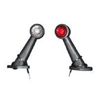 Pozička ram bíl/červ LED šikmá s kabelem 210mm